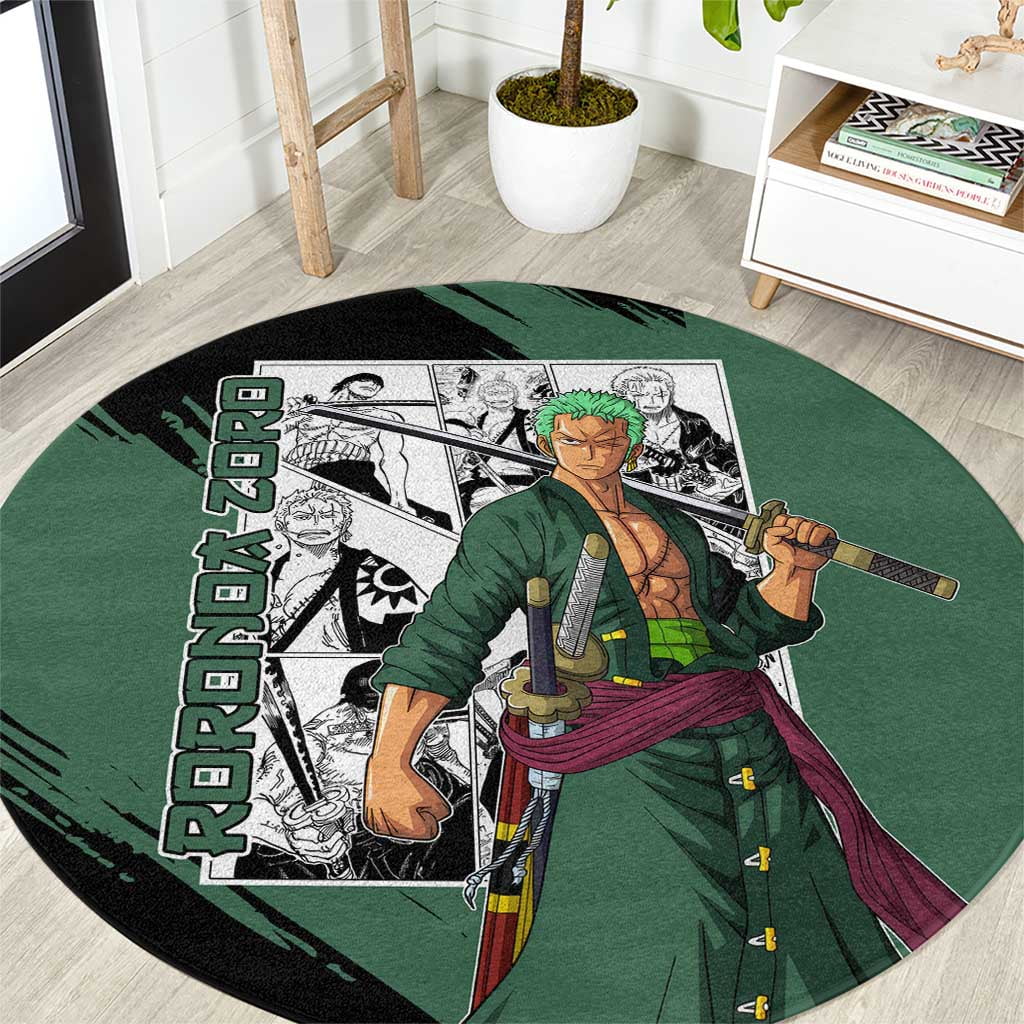 Roronoa Zoro - One Piece Round Carpet Anime Mix Manga Style Rug