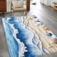 thumbnail image 2 of Summer Beach Area Rugs 4x6 ft Seashell Starfish Nautical Coastal Washable Rug Non Slip Indoor Carpet Absorbent Floor Mat for Living Room Bedroom Dining Room, 2 of 9
