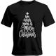 thumbnail image 1 of Camisetas informales de manga corta con diseño abstracto de árbol de Navidad para hombre, 1 of 8