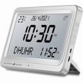 thumbnail image 1 of wonima44 Azan Clock, Automatic Worldwide Digital 8 Azan Prayer Sounds Muslim Prayer Clock for USA Home Decor (Black), 1 of 1