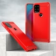 thumbnail image 5 of REQO Phone Case for Moto G Stylus 5G 2021 with Tempered Glass Screen Protector Cover and Slim Thin Soft TPU Film Cell Accessories Protective Motorola GStylus G5 XT2131DL Women Men Carbon Fiber Red, 5 of 8