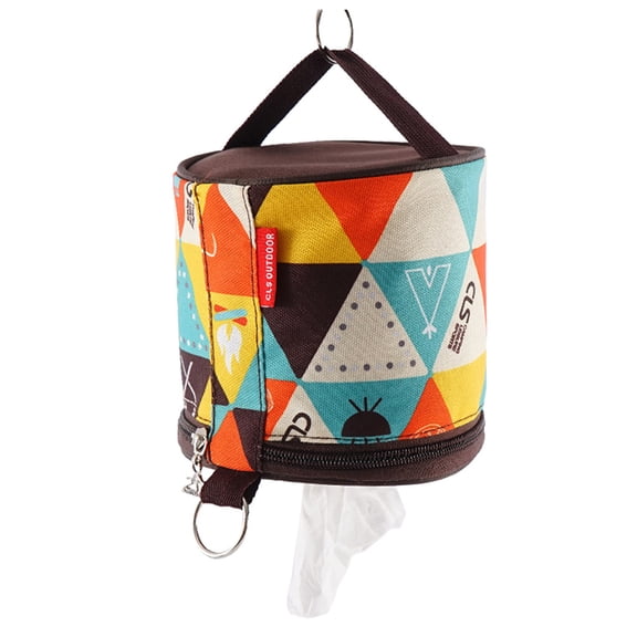 piaybook Storage Organizer Camping Toilet Paper Holder Roll Case Boxes Tissue Cover Hanging Hanger Bags for Daily Use,Coffee