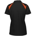 thumbnail image 2 of Holloway Sportswear XL Womens Laser Polo Black/Orange 222346, 2 of 3