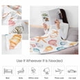 thumbnail image 4 of Shell Starfish Coastal Flannel Blanket for Bed, Summer Beach Ocean Watercolor Soft Cozy Warm Couch Throw Blanket, Lightweight Fluffy Plush Bedding Blankets for Sofa Decor All Season 31.5"x47", 4 of 7