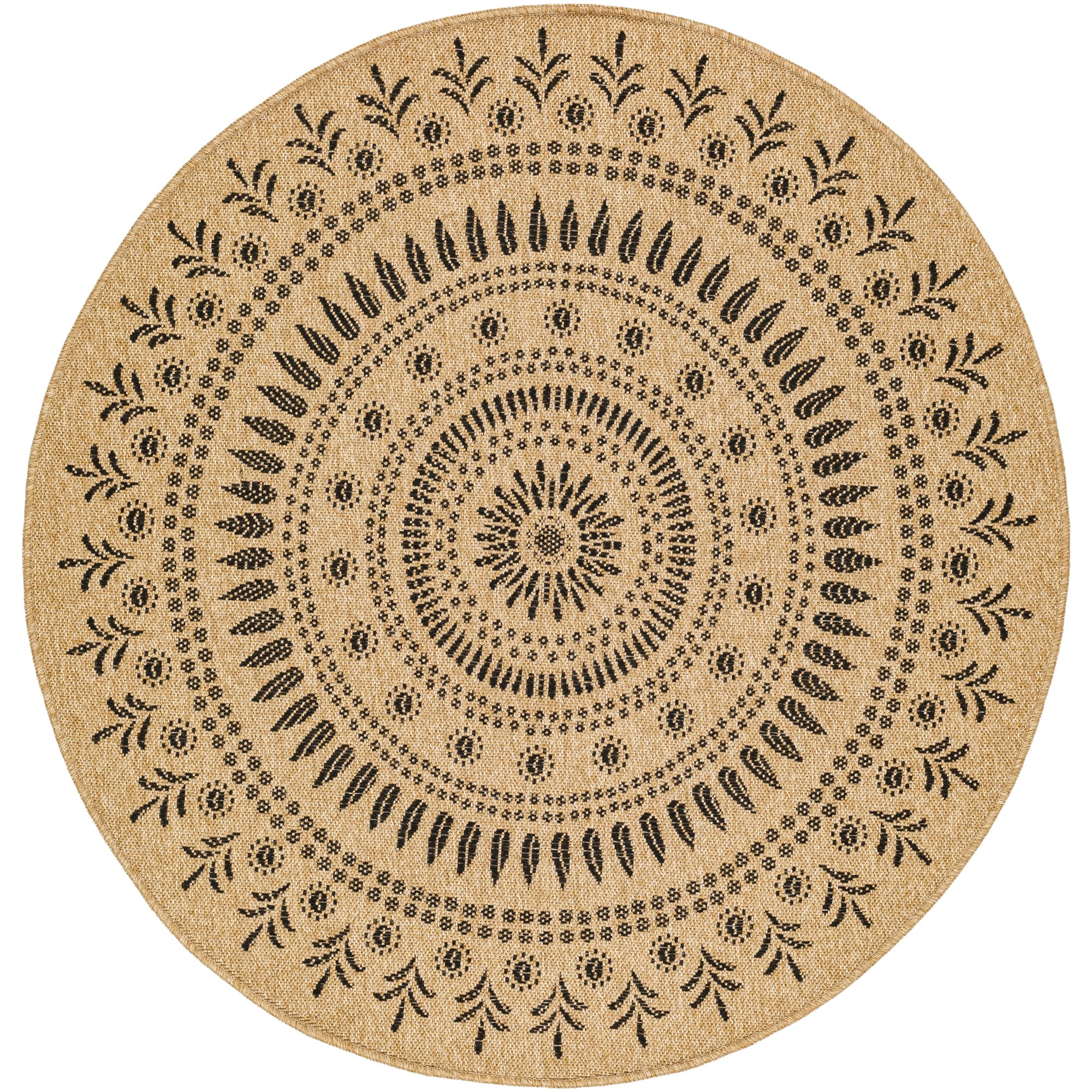 Artistic Weavers Encore Outdoor Area Rug, 7'8" x 7'8", Tan/Charocal