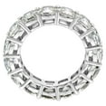thumbnail image 2 of Sterling Silver 5mm Cushion Cut CZ Eternity Band for Women Claw Setting 3/16 inch wide size 6, 2 of 2