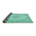 thumbnail image 2 of Ahgly Company Indoor Square Persian Turquoise Blue Traditional Area Rugs, 5' Square, 2 of 4