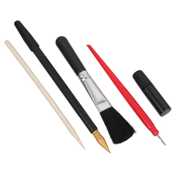 DEEPCRAFF 1 Set Wooden Scratch Paper Art Pens For