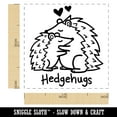 thumbnail image 2 of Hedgehugs Hedgehogs Hugging Love Self-Inking Rubber Stamp Ink Stamper - Pink Ink - Small 1 Inch, 2 of 7