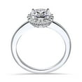 thumbnail image 2 of Dash Jewel Stunning 1.8 Ct Round Cut Diamond Engagement Band - 14K White Gold Plated - Prong Set for Timeless Style - Ideal for Weddings- Proposals- or Thoughtful Gift for Her on Any Occasion, 2 of 3