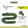 thumbnail image 4 of Guirnalda de Navidad Artego decorativa iluminada con luces navideña 2.7m, 4 of 5