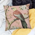 thumbnail image 2 of Patifu Chinoiserie Peacock Floral Blush Pink Throw Pillow Cover Modern Pillows Cushion Covers Chinoiserie Asian Oriental Pattern Square Throw Pillow Case for Car Bench Patio Porch Home, 2 of 5