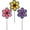 10-inch Aster, Peony, Sunflower (3-pack), variant on In the Breeze 2629 — 6-Petal Flower Spinner with Leaves, 13.5-Inch Aster Spinner with Leaves, Realistic Printed Flower Spinner