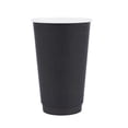 thumbnail image 6 of Restpresso 16 oz Black Paper Coffee Cup - Double Wall - 3 1/2" x 3 1/2" x 5 1/2" - 25 count box, 6 of 11