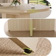 thumbnail image 4 of IdealHouse 43.3–59 Inch Extendable Round Kitchen & Dining Table for 4–8, Removable Leaves, Space Saving Oval Dinner Table for Dining Room Living Room, Natural, 4 of 8
