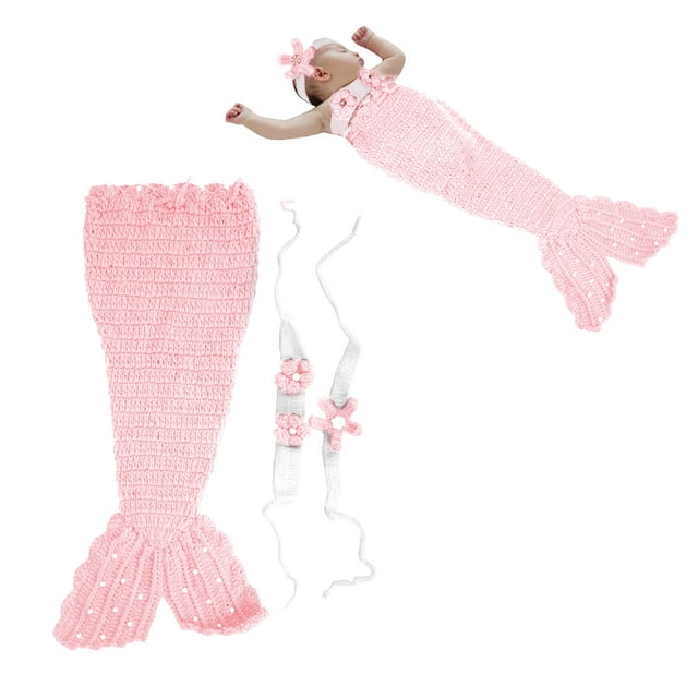 Saco de dormir de accesorios de fotografía de bebé de sirena ajustable, accesorio de fotografía de recién nacido elástico, para bebés de 0 a 6 meses, ,Accesorios de fotografía para bebés Accesorios de Higoodz Productos para bebés