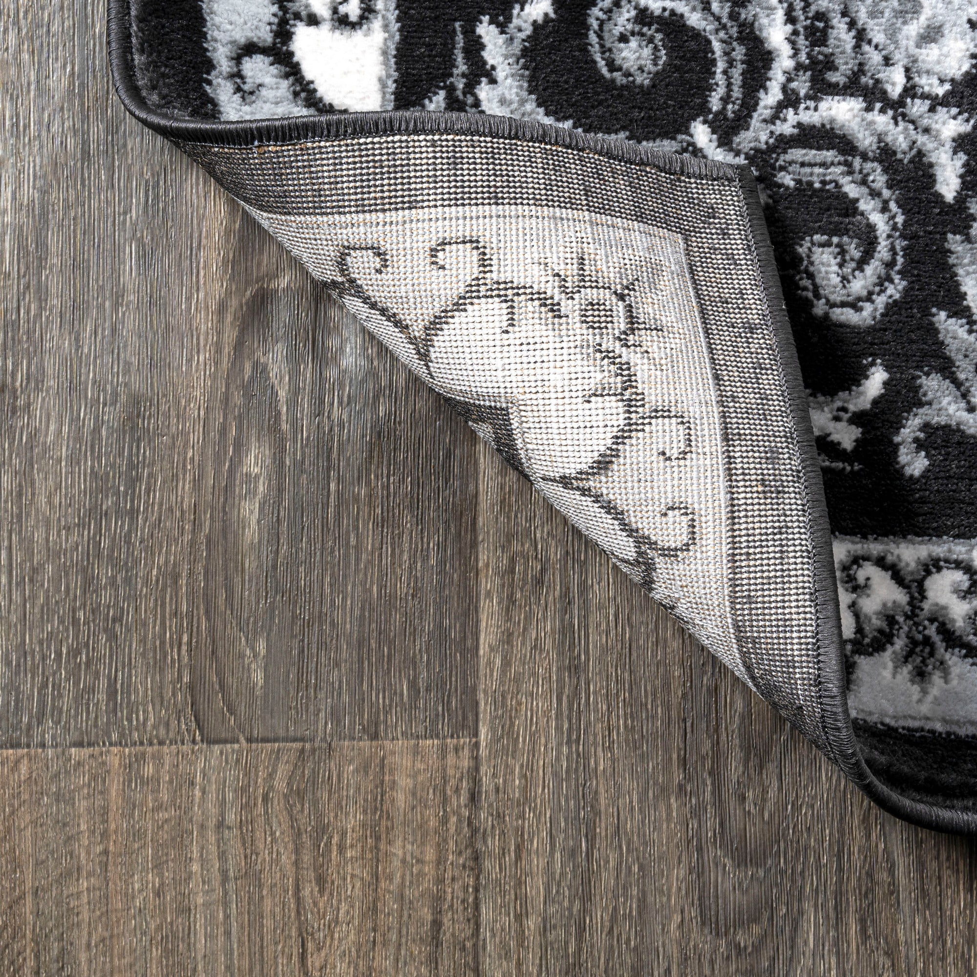 JONATHAN Y MODERN PERSIAN 2 x 8 Runner Rug, Acanthus French Border - Black/Gray, MDP504A-28