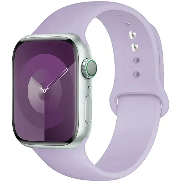 Correa de silicona para Apple Watch, pulsera deportiva de 44mm, 45mm, 40mm, 41mm, 42-38mm y 45 mm, serie iwatch 8 7 6 5 4 3 SE 9 Ultra 2 49mm