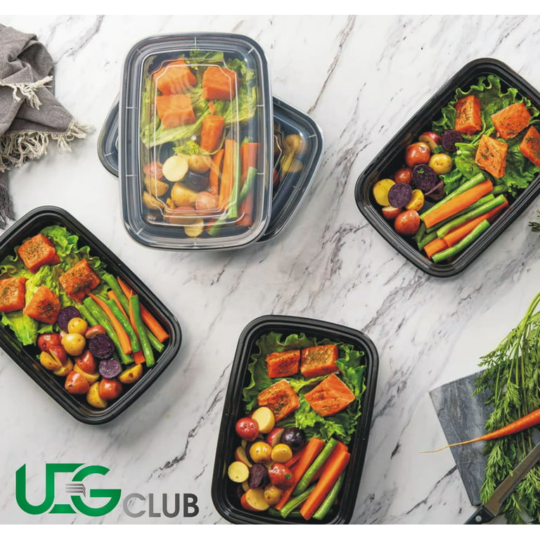 Reusable Meal Prep Food Storage Containers with Lids, Microwave Safe, Ideal  for Prepping & Storing Meals, 38 OZ BPA Free Containers (38OZ, Rectangular,  100 Pack) 