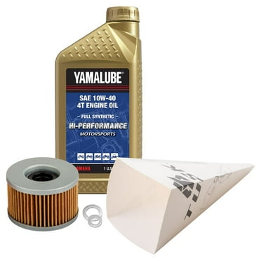Tusk 4-Stroke Oil Change Kit For Yamalube Hi-Perf. Full-Synthetic 10W-40