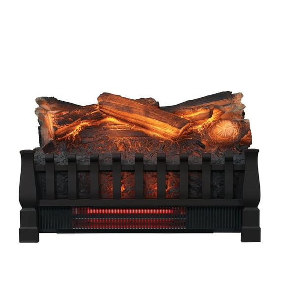 Duraflame DFI021ARU Electric Log Set Heater with Realistic Ember Bed, Black