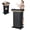 Black and yellow, variant on Vakiorn Podium Lectern with Wheels 44in Iron Lockable Double Layer Storage for Classroom Office Conference Wedding Black