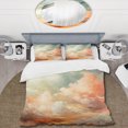 thumbnail image 2 of Designart "Soothing Sunset Sky with Clouds" Sky Bedding Covert Set - Landscapes Blue Traditional Bed Set With 2 Shams, 2 of 6