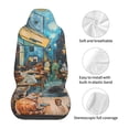 thumbnail image 5 of Yiaed Whimsical Cats Night Cafe Print Car Seat Covers,Universal Auto Seats Protector Fits for Car,SUV Sedan,Truck,Automotive Seat Covers & Accessories(Two packs), 5 of 7