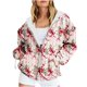 thumbnail image 1 of Puntoco Chaqueta Con Capucha Y Manga Larga Con Cremallera Y Estampado Navideño Informal Para Mujer, 1 of 6
