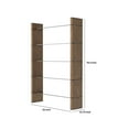 thumbnail image 5 of Benzara Cid 5-Shelf Modern Wood Bookcase with Side Panels in Walnut, 5 of 5