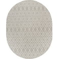 thumbnail image 2 of Rugs.com Jill Zarin Outdoor Collection Rug – 7' 10 x 10' Oval Gray Cream Flatweave Rug Perfect For Living Rooms, Large Dining Rooms, Open Floorplans, 2 of 6