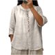 thumbnail image 5 of Camisetas de Trabajo de las Mujeres Bordadas de Manga Media con Cuello en V para el Uso Casual, de Viajes Y Diario, 5 of 8