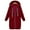 Wine Red, variant on BadPiggies Women Zipper Hoodie Long Coat Casual Sweatshirt Fleece Outwear Winter Warm Jacket (2XL, Green)