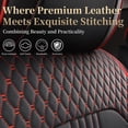 thumbnail image 5 of Car Seat Covers Full Set Fit for Kia Sportage 2005-2024, Premium Faux Leather Seat Protectors, Breathable, Waterproof & Anti-Slip Full Wrapping Edge Seat Covers (Black&Red, Full Set), 5 of 7