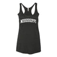 thumbnail image 2 of Wild Bobby State of Mississippi College Style Women Tri-Blend Racerback Tank Top, 2 of 6