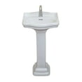 thumbnail image 3 of Fine Fixtures Roosevelt Pedestal Sink - 18 Inch Vitreous China Ceramic Pedestal Sink - Single Faucet Hole Sink in White, 3 of 5