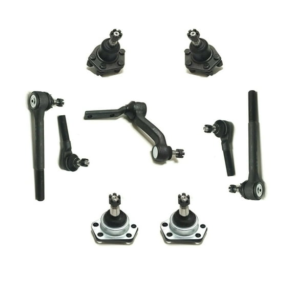 9 Piece Kit Upper & Lower Ball Joints, Idler Arm and Inner & Outer Tie Rod Ends 4WD Only Fits select: 1998-2003 CHEVROLET S TRUCK, 1996-2002 CHEVROLET BLAZER