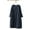 Navy, variant on ZANZEA Women Pure Color Long Tops Casual Vintage Corduroy Midi Dress
