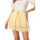 thumbnail image 1 of Allegra K Minifalda A Capas De Gasa Con Estampado Floral Para Mujer Amarillo XS, 1 of 4