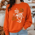 thumbnail image 3 of Halloween Shirt, Skeleton T-Rex Trick or Treat Sweatshirt, Spooky Dinosaur Hoodie, Pumpkin Candy T-Shirt, Halloween Gift for Men and Women, 3 of 9