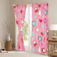 thumbnail image 3 of Manfei Happy Christmas Black Out Curtains,Cute Flower Floral Curtains Pack of 2 (42x63 Each),Colorful Candy Bedroom Curtains For Teens,Breathable Home Decor, 3 of 6