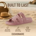 thumbnail image 2 of Cushionaire Orbit Waterproof EVA Womens Sandals -Comfortable Summer Slip On Slides for Women with Adjustable Buckle Strap, 2 of 17