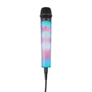 Singing Machine SMM-225 Unidirectional Wired Microphone with LED Disco Lights, Black
