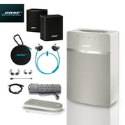 Bose SoundTouch 10 Wireless Music System (White), SoundSports Aqua Wireless Headphones, Wireless Surround Speakers Studio Setup (Reed)