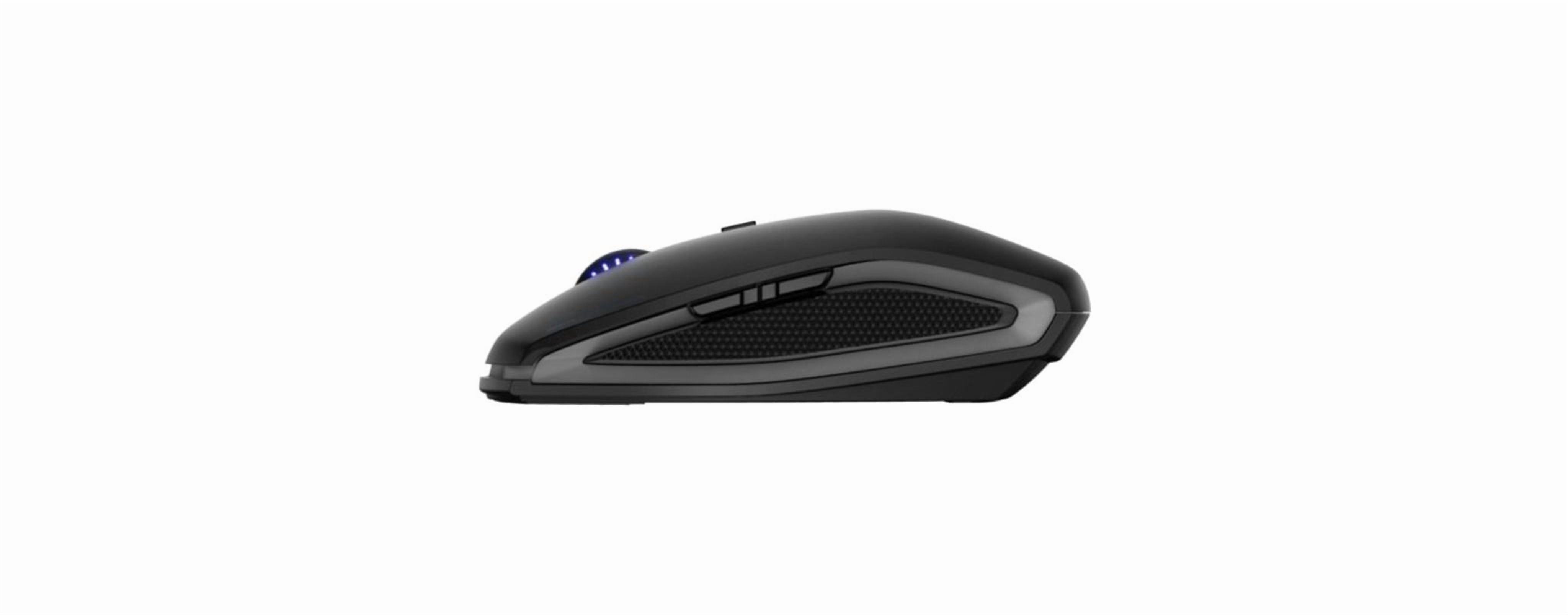 Cherry GENTIX BT Souris Sans Fil Bluetooth, Fonction Multi-Appareils pour jusqu'à 3 Appareils, Résolution Interchangeable (1K/2K DPI), 7 Boutons et Volute, Fonctionnant sur Batterie (Noir)