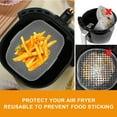 thumbnail image 4 of Relax love Air Fryer Liner 2Pcs Rectangle with Handle Reusable Heat Resistant Baking Pan Air Fryer Accessories Liners for Air Fryer Oven Microwave,Gray, 4 of 11