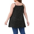 thumbnail image 3 of Agnes Orinda Plus Size Loose Casual Summer Cami for Women Polka Dots Flowy Sleeveless Camisole Tank Tops 1X Black, 3 of 6