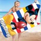 thumbnail image 3 of Disney-Toalla de playa de Mickey y Minnie, Toalla de baño de Anime, pelusa que absorbe el agua, baño, piscina, secado rápido, regalo, 3 of 5