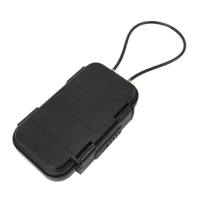 Caja de cerradura con llave combinada estuche de seguridad portátil impermeable Hebilla de aleación de zinc engrosada para gimnasio para interiores ANGGREK Otros