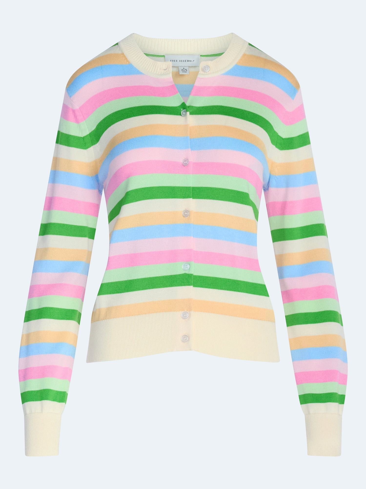 Free Assembly Women's Classic Cardigan Sweater with Long Sleeves, Lightweight, Sizes XS-4X